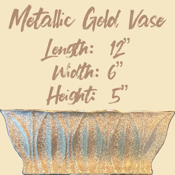 Metallic Copper Gold Decorative Planter Bowl NWOT - Picture 8 of 8